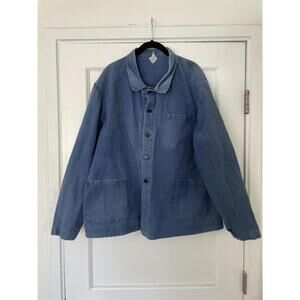 Vintage French Chore Coat Medium Men Blue